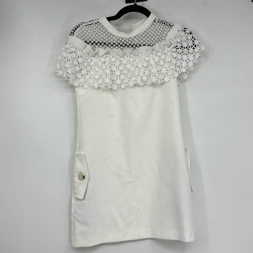 Self Portrait White Mini Dress